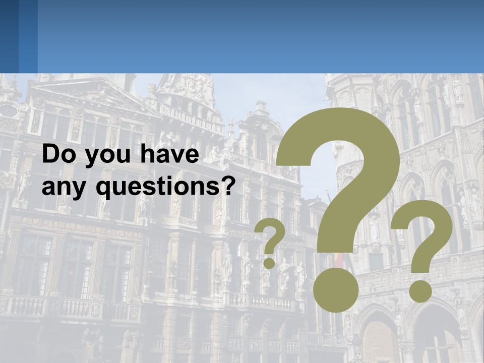 A Large Building With A Clock Tower In The Middle Of It PowerPoint Template