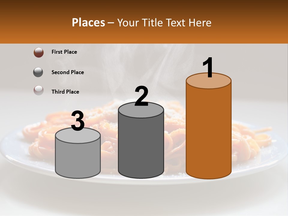 A Plate Of Spaghetti With Smoke Coming Out Of It PowerPoint Template