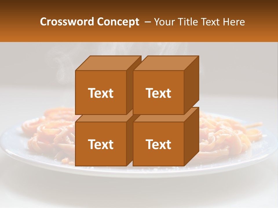 A Plate Of Spaghetti With Smoke Coming Out Of It PowerPoint Template