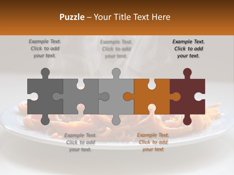 A Plate Of Spaghetti With Smoke Coming Out Of It PowerPoint Template