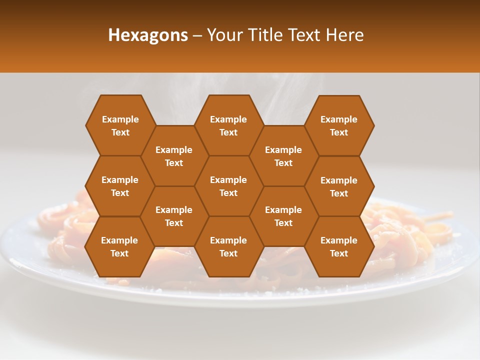 A Plate Of Spaghetti With Smoke Coming Out Of It PowerPoint Template