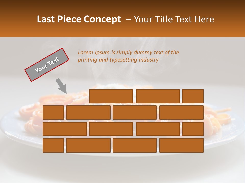 A Plate Of Spaghetti With Smoke Coming Out Of It PowerPoint Template