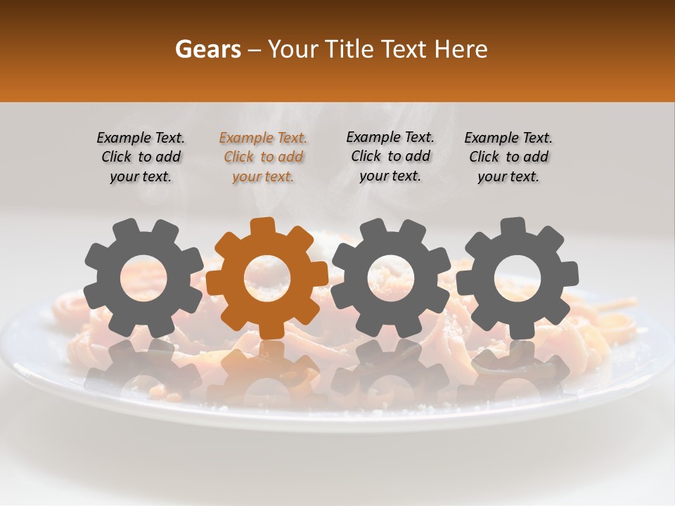 A Plate Of Spaghetti With Smoke Coming Out Of It PowerPoint Template