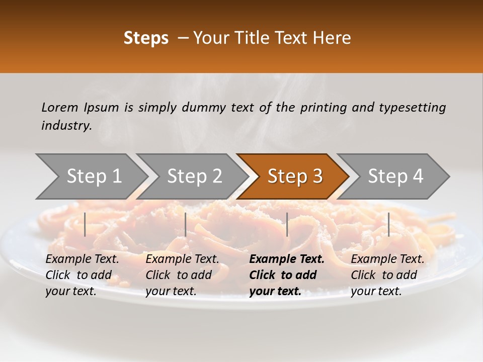 A Plate Of Spaghetti With Smoke Coming Out Of It PowerPoint Template