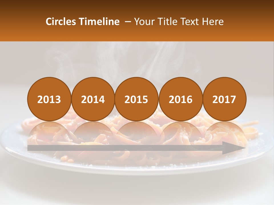 A Plate Of Spaghetti With Smoke Coming Out Of It PowerPoint Template