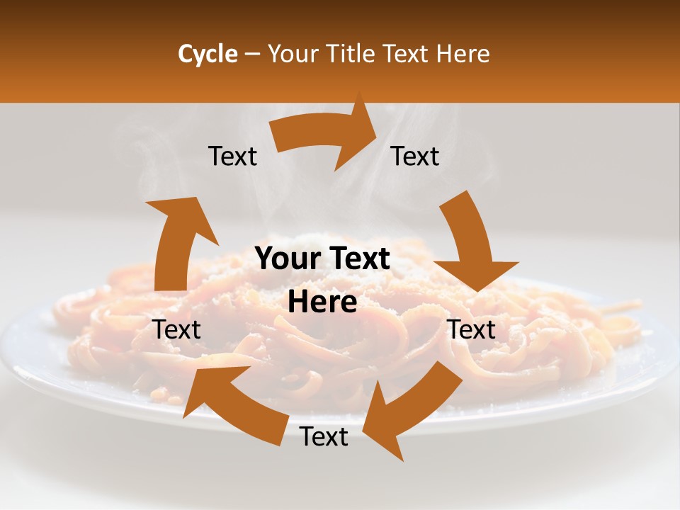 A Plate Of Spaghetti With Smoke Coming Out Of It PowerPoint Template