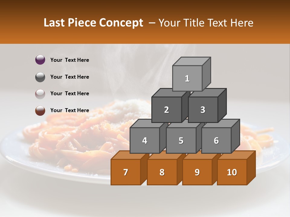 A Plate Of Spaghetti With Smoke Coming Out Of It PowerPoint Template