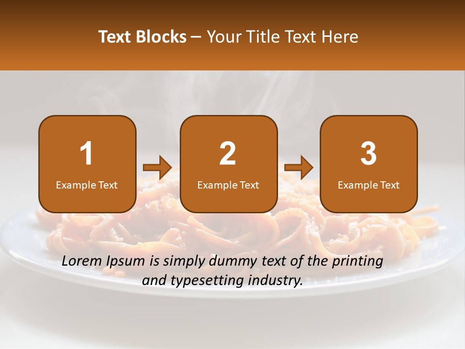 A Plate Of Spaghetti With Smoke Coming Out Of It PowerPoint Template