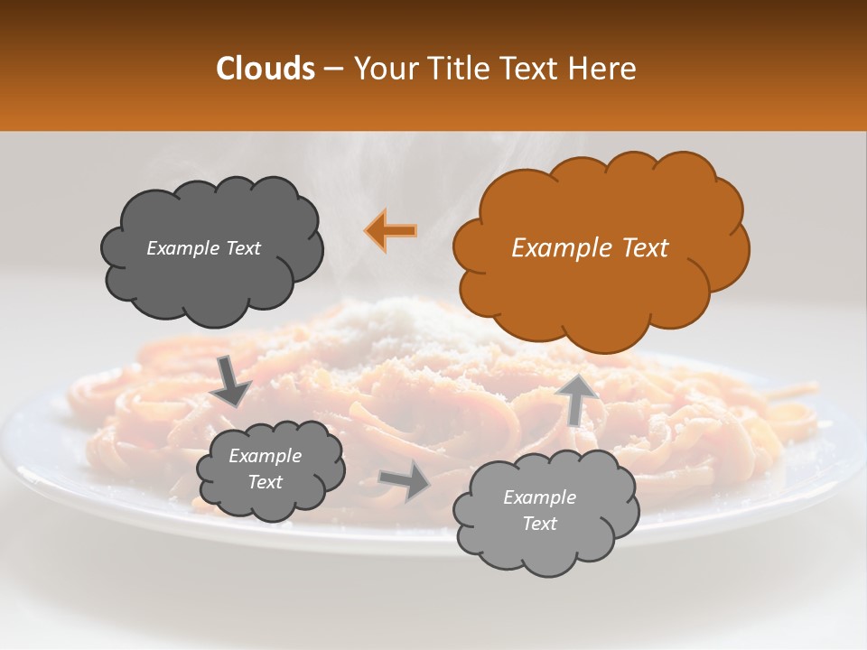 A Plate Of Spaghetti With Smoke Coming Out Of It PowerPoint Template