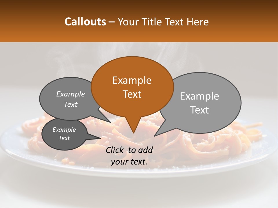 A Plate Of Spaghetti With Smoke Coming Out Of It PowerPoint Template