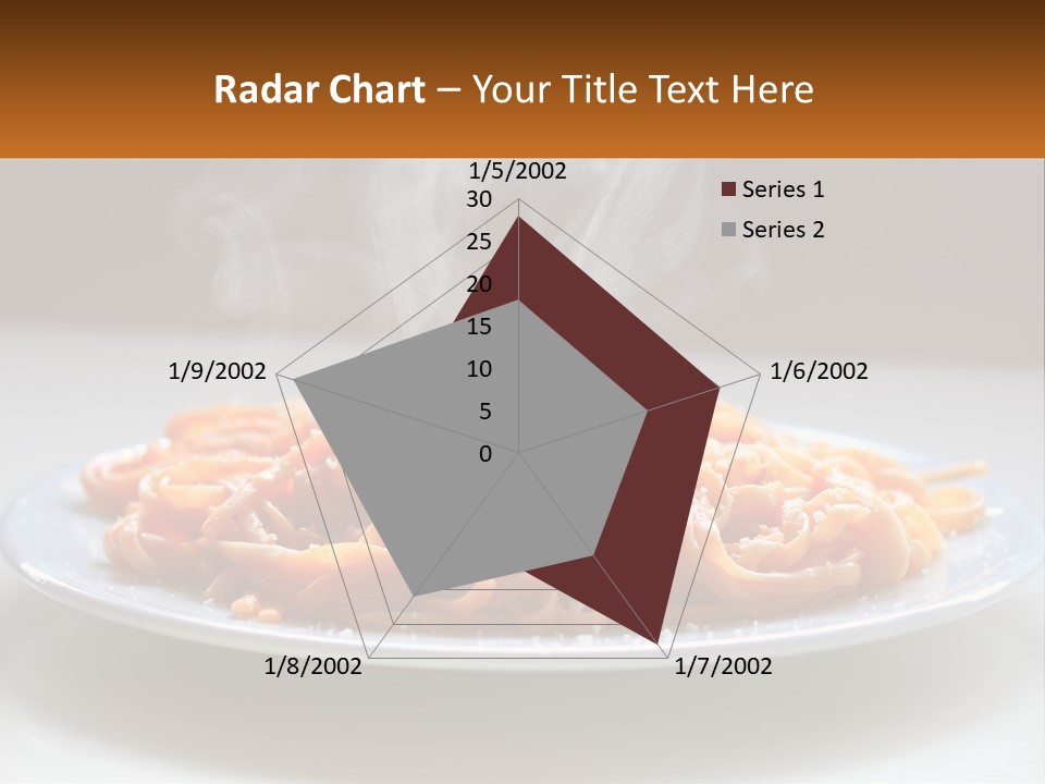 A Plate Of Spaghetti With Smoke Coming Out Of It PowerPoint Template