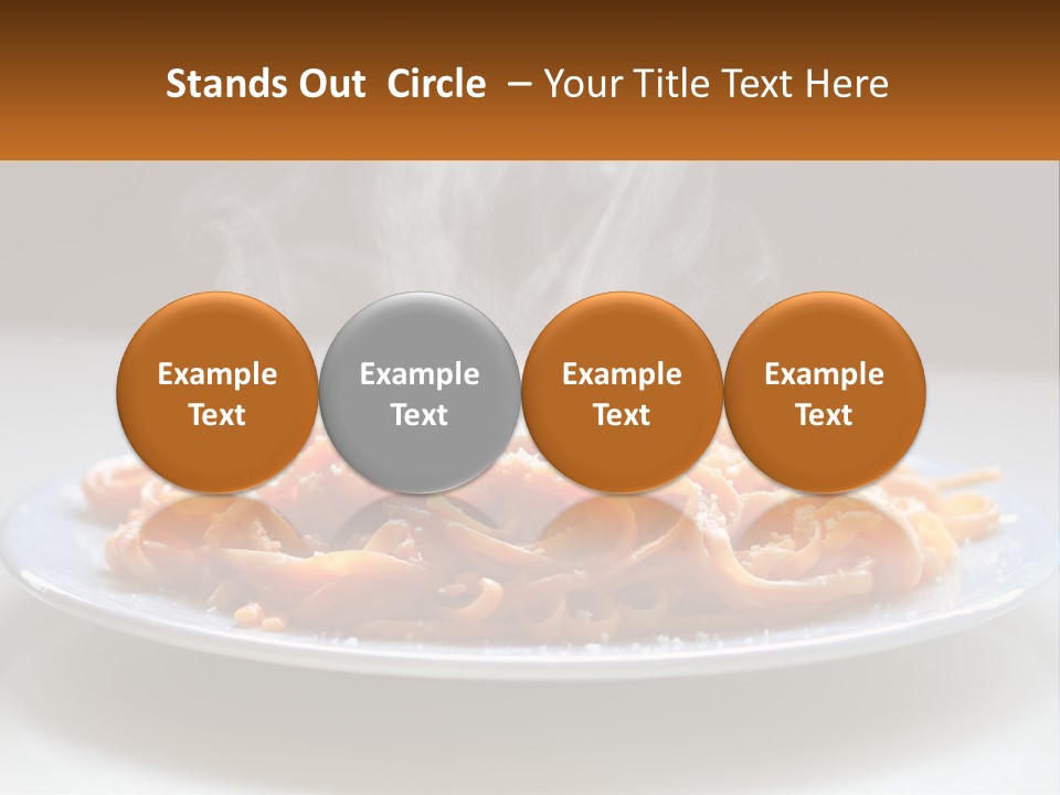 A Plate Of Spaghetti With Smoke Coming Out Of It PowerPoint Template