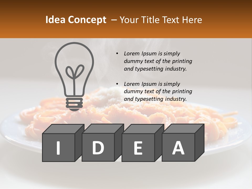 A Plate Of Spaghetti With Smoke Coming Out Of It PowerPoint Template