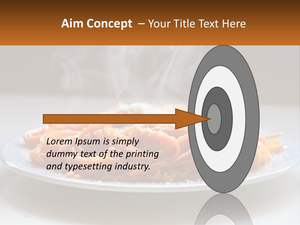 A Plate Of Spaghetti With Smoke Coming Out Of It PowerPoint Template