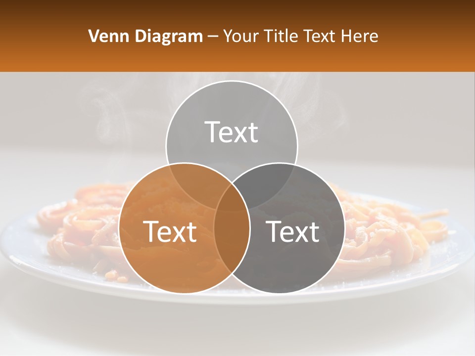 A Plate Of Spaghetti With Smoke Coming Out Of It PowerPoint Template
