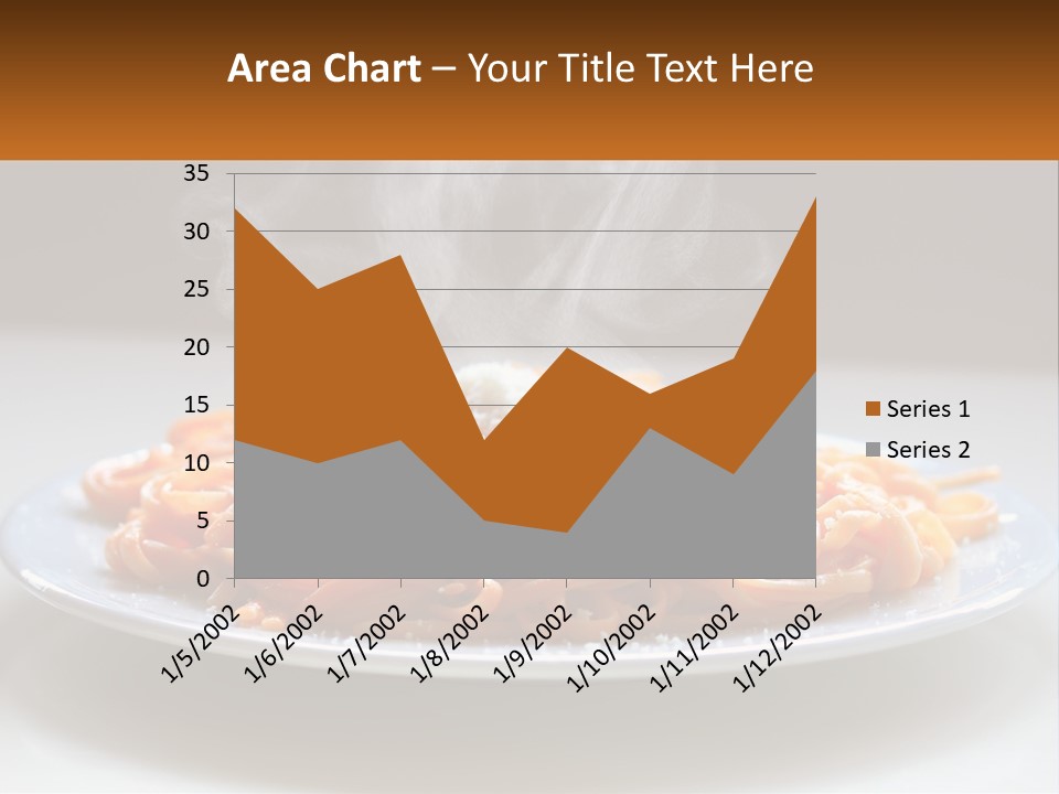 A Plate Of Spaghetti With Smoke Coming Out Of It PowerPoint Template