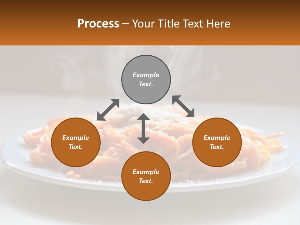 A Plate Of Spaghetti With Smoke Coming Out Of It PowerPoint Template