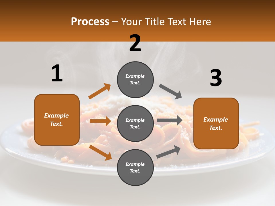 A Plate Of Spaghetti With Smoke Coming Out Of It PowerPoint Template