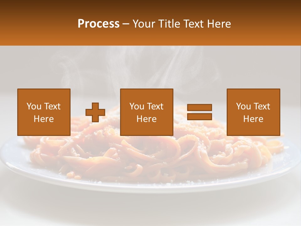 A Plate Of Spaghetti With Smoke Coming Out Of It PowerPoint Template