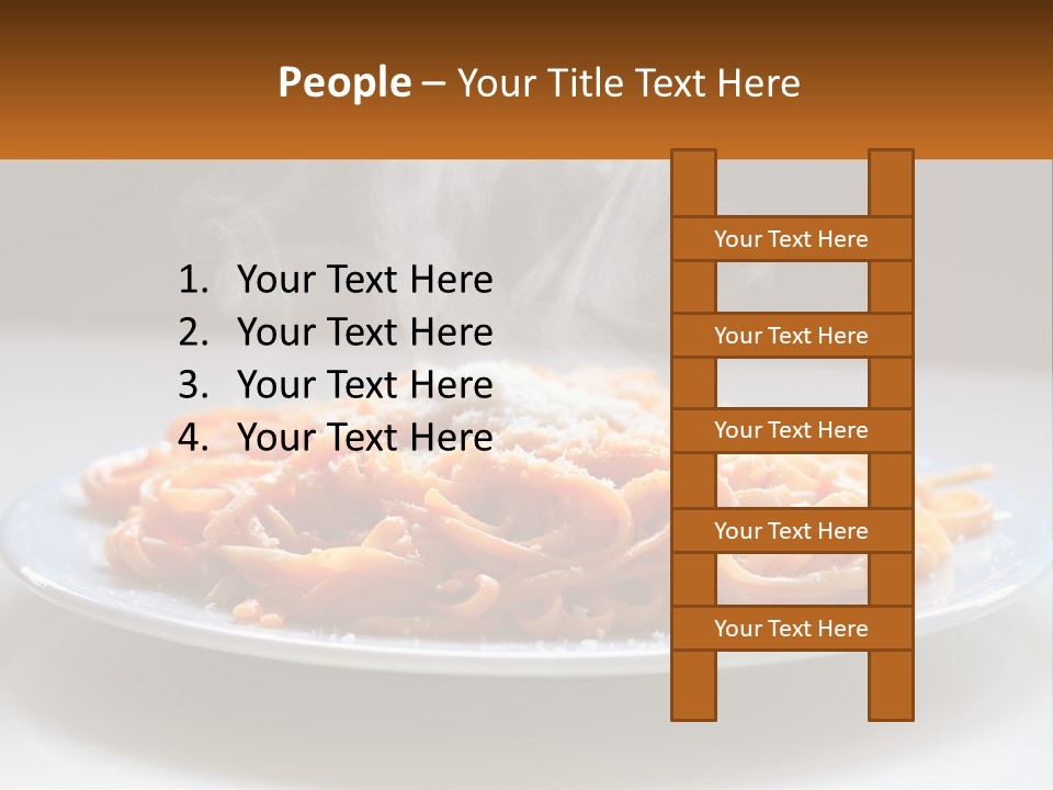 A Plate Of Spaghetti With Smoke Coming Out Of It PowerPoint Template