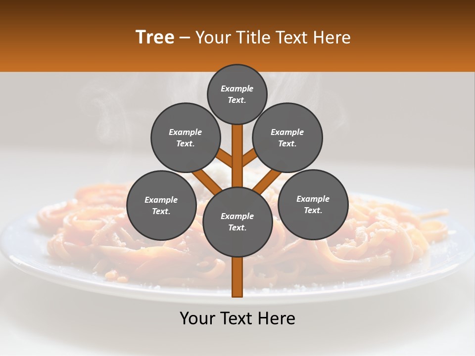 A Plate Of Spaghetti With Smoke Coming Out Of It PowerPoint Template
