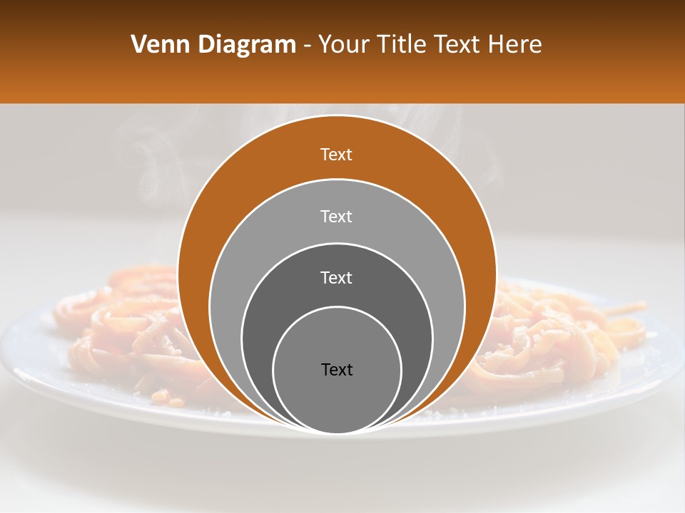 A Plate Of Spaghetti With Smoke Coming Out Of It PowerPoint Template