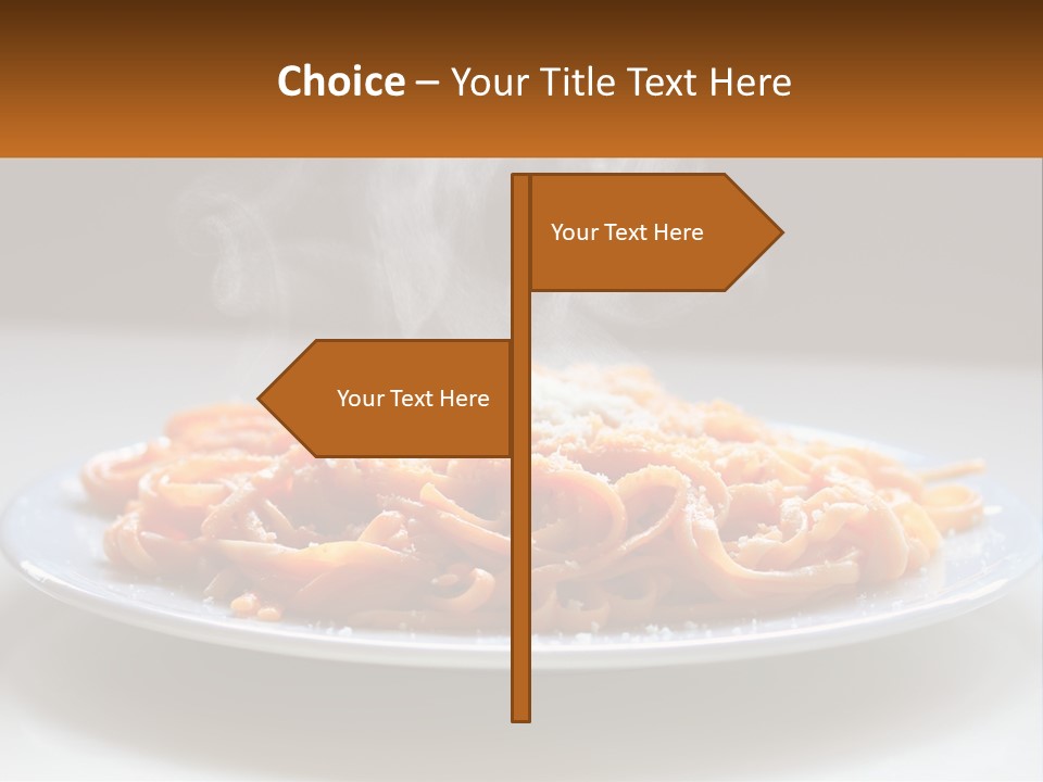 A Plate Of Spaghetti With Smoke Coming Out Of It PowerPoint Template