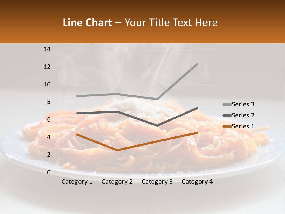 A Plate Of Spaghetti With Smoke Coming Out Of It PowerPoint Template