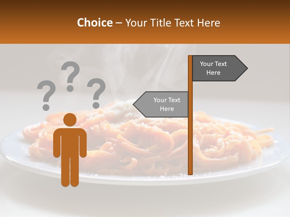 A Plate Of Spaghetti With Smoke Coming Out Of It PowerPoint Template
