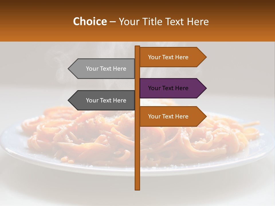 A Plate Of Spaghetti With Smoke Coming Out Of It PowerPoint Template