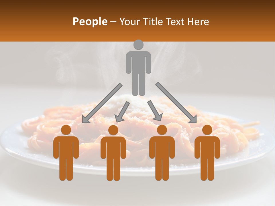 A Plate Of Spaghetti With Smoke Coming Out Of It PowerPoint Template