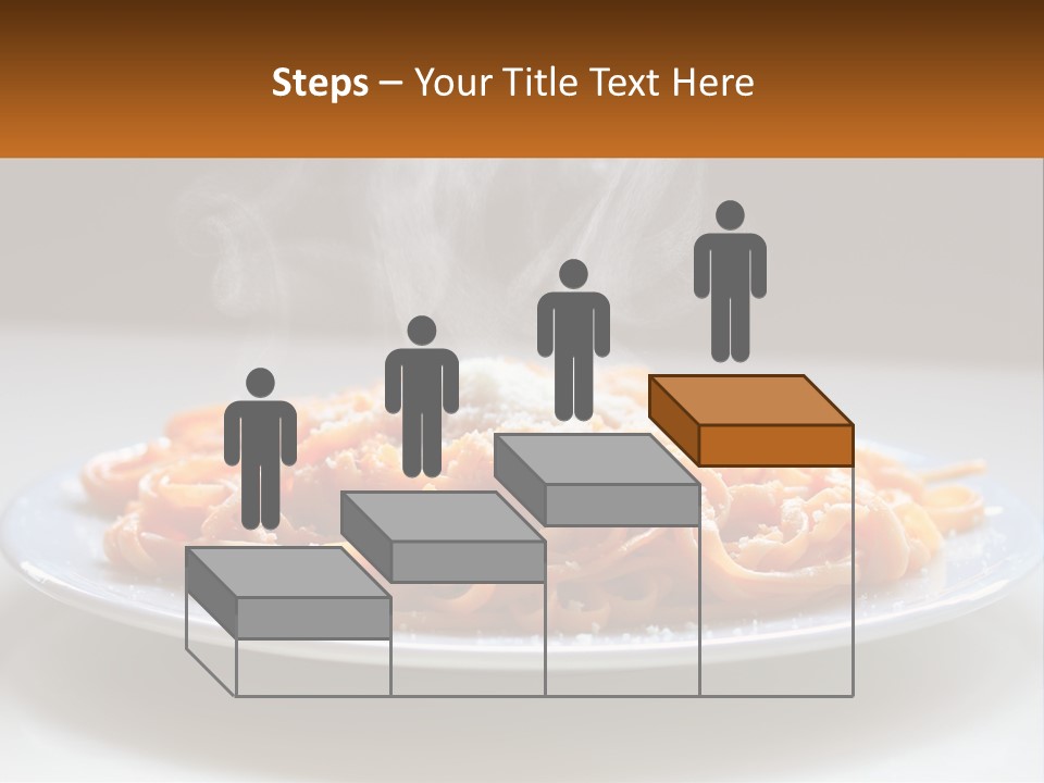 A Plate Of Spaghetti With Smoke Coming Out Of It PowerPoint Template