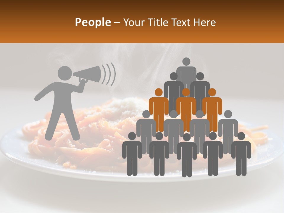 A Plate Of Spaghetti With Smoke Coming Out Of It PowerPoint Template