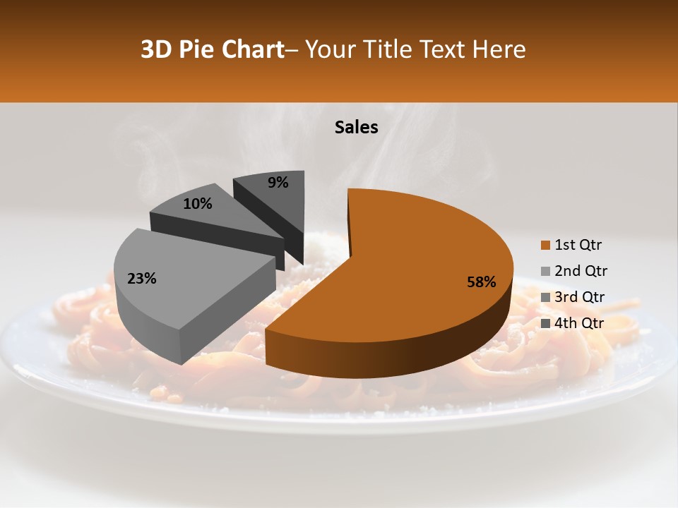 A Plate Of Spaghetti With Smoke Coming Out Of It PowerPoint Template