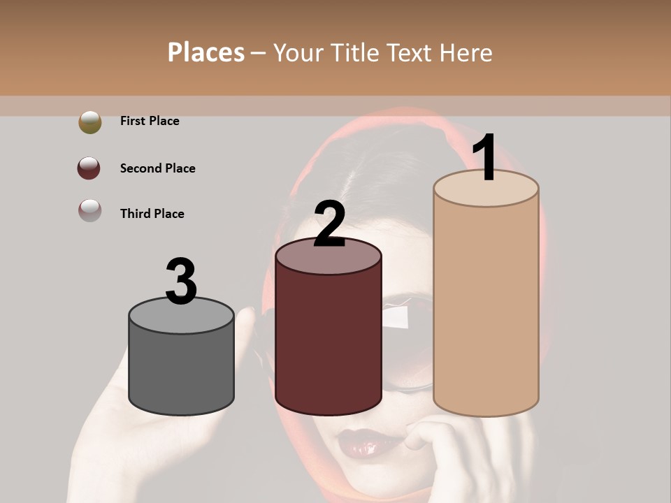 A Woman Wearing Sunglasses And A Red Scarf PowerPoint Template