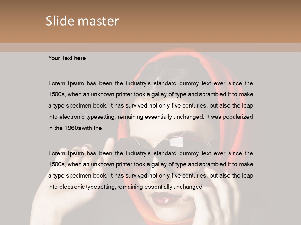 A Woman Wearing Sunglasses And A Red Scarf PowerPoint Template