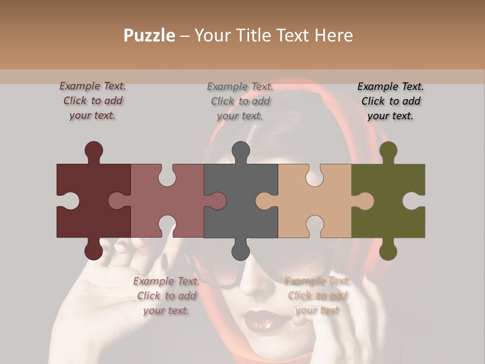 A Woman Wearing Sunglasses And A Red Scarf PowerPoint Template