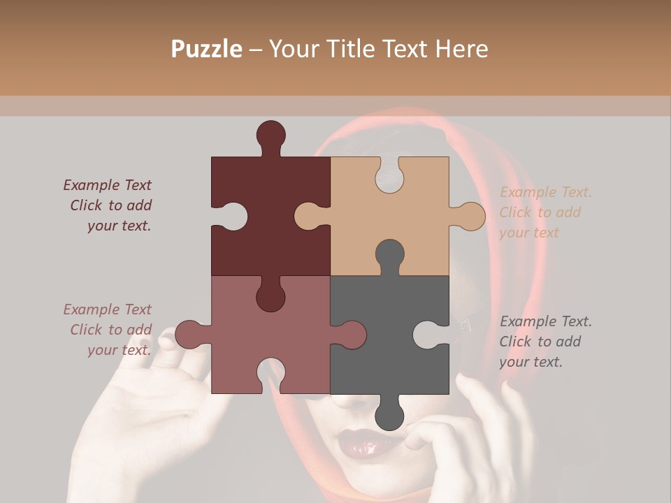 A Woman Wearing Sunglasses And A Red Scarf PowerPoint Template