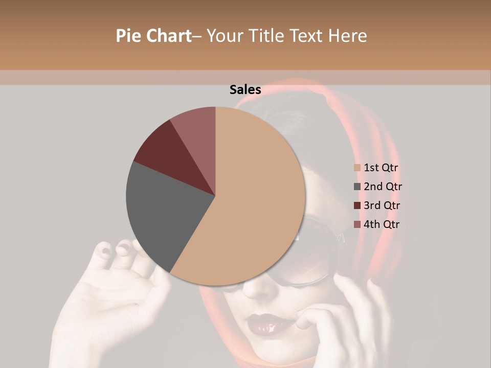 A Woman Wearing Sunglasses And A Red Scarf PowerPoint Template