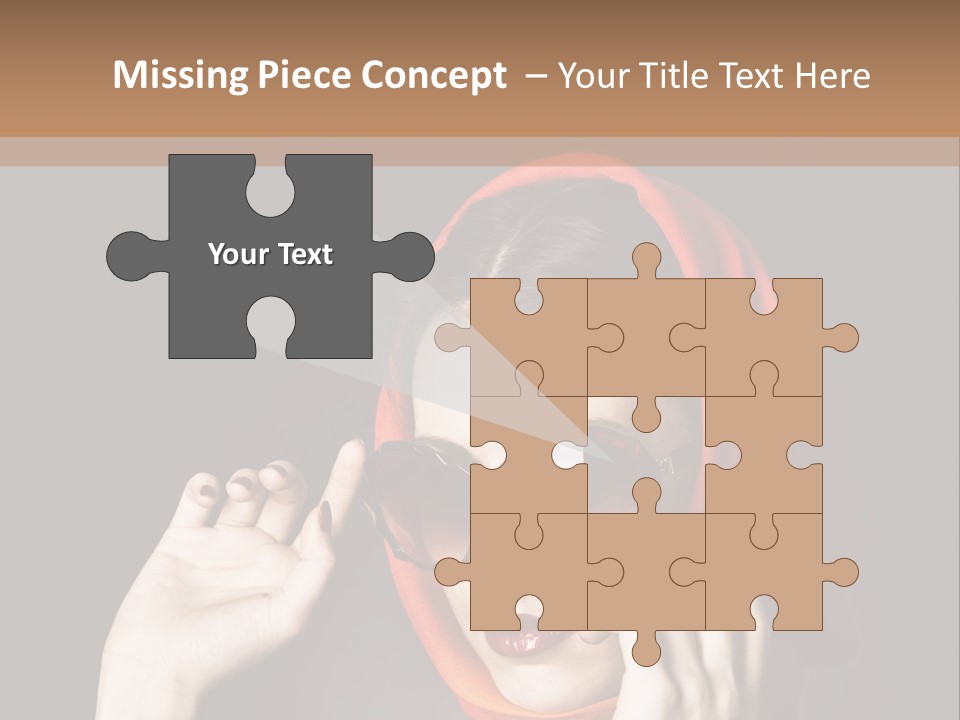 A Woman Wearing Sunglasses And A Red Scarf PowerPoint Template