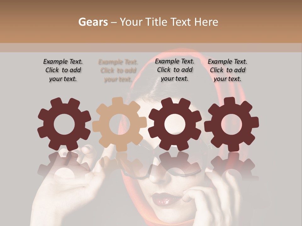 A Woman Wearing Sunglasses And A Red Scarf PowerPoint Template