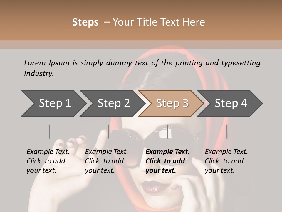 A Woman Wearing Sunglasses And A Red Scarf PowerPoint Template
