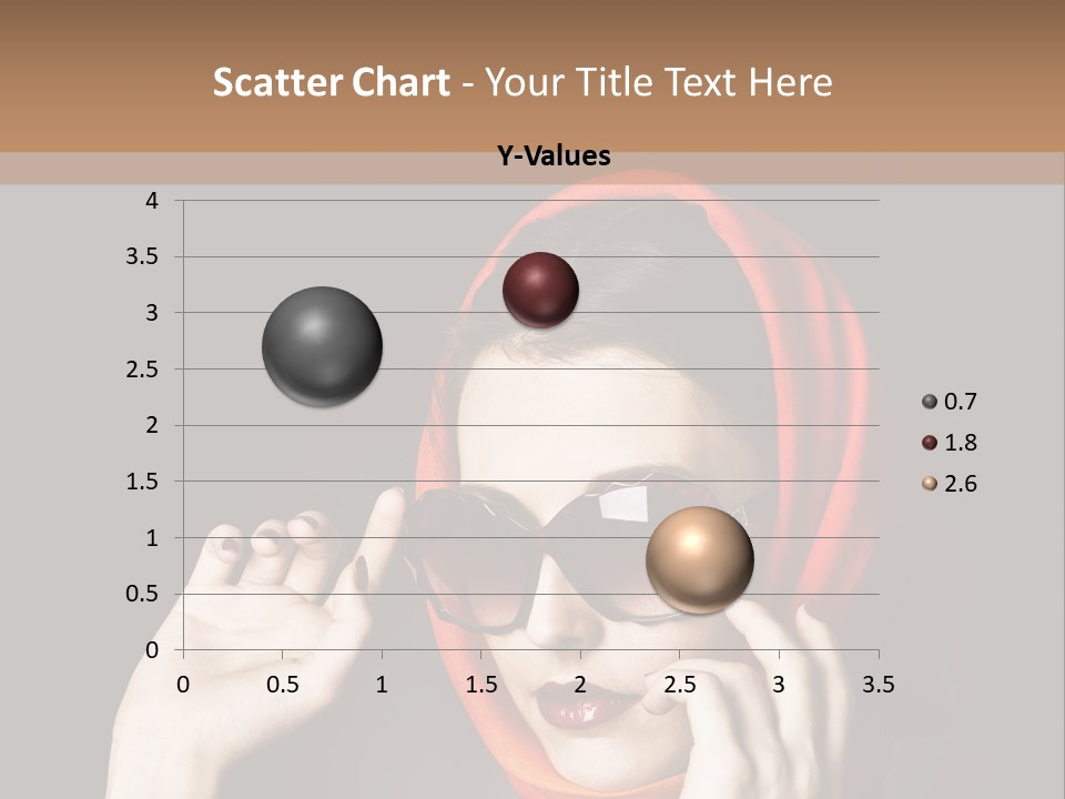 A Woman Wearing Sunglasses And A Red Scarf PowerPoint Template