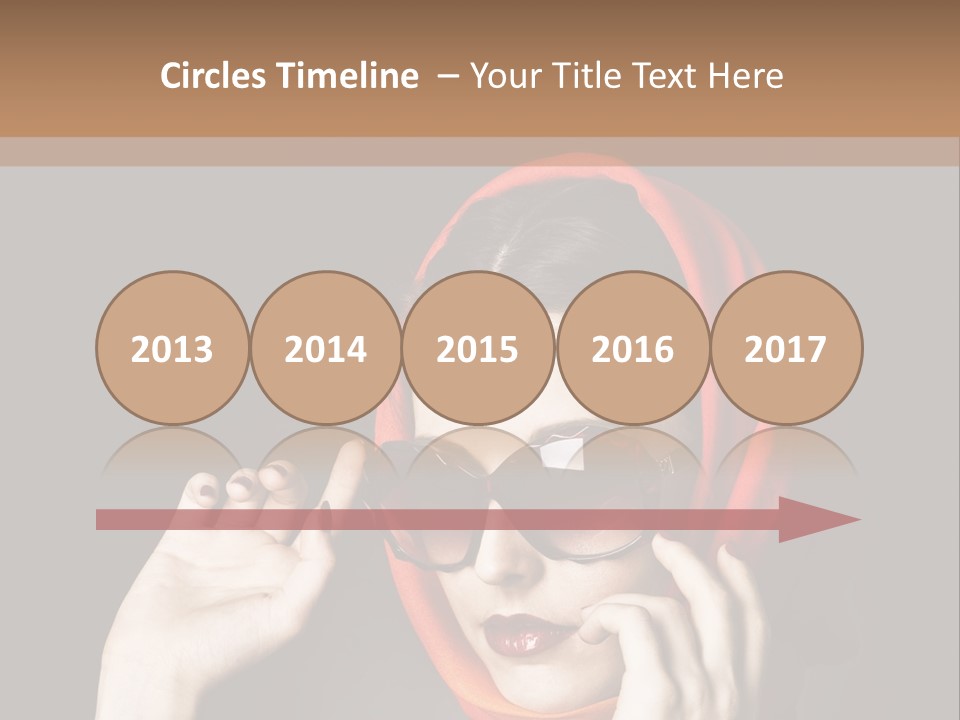 A Woman Wearing Sunglasses And A Red Scarf PowerPoint Template