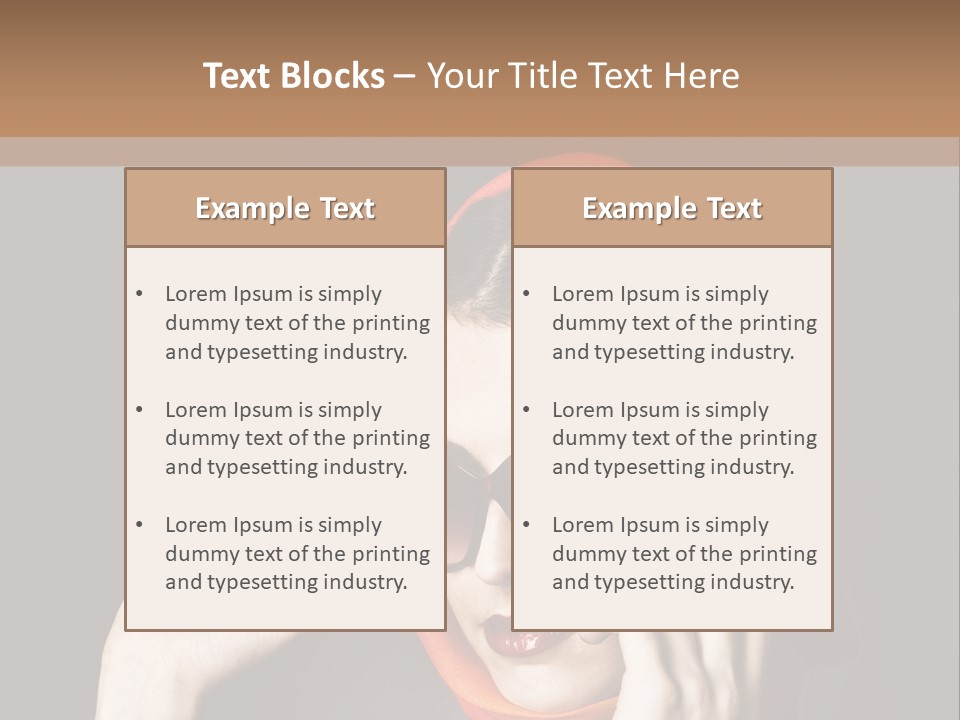 A Woman Wearing Sunglasses And A Red Scarf PowerPoint Template