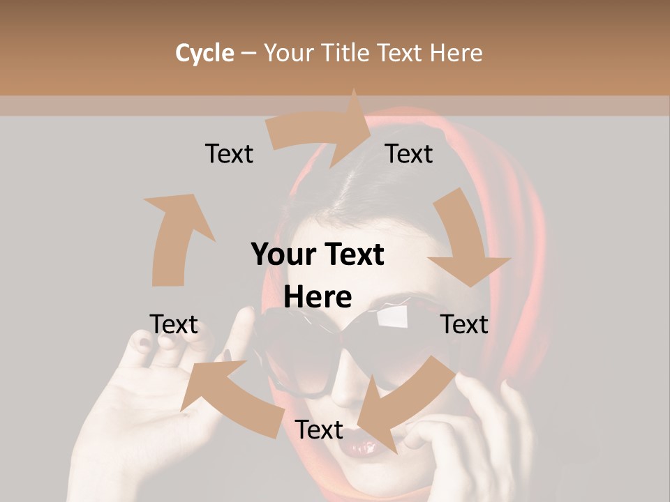 A Woman Wearing Sunglasses And A Red Scarf PowerPoint Template