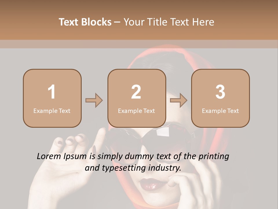 A Woman Wearing Sunglasses And A Red Scarf PowerPoint Template