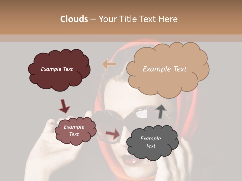 A Woman Wearing Sunglasses And A Red Scarf PowerPoint Template