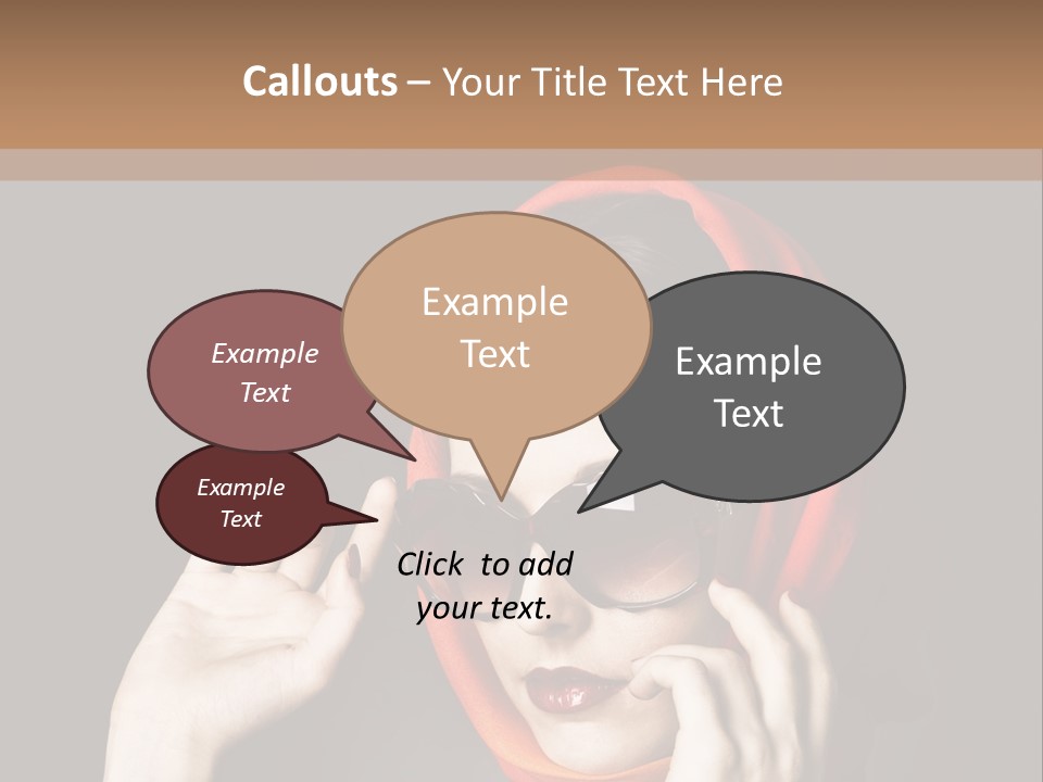 A Woman Wearing Sunglasses And A Red Scarf PowerPoint Template