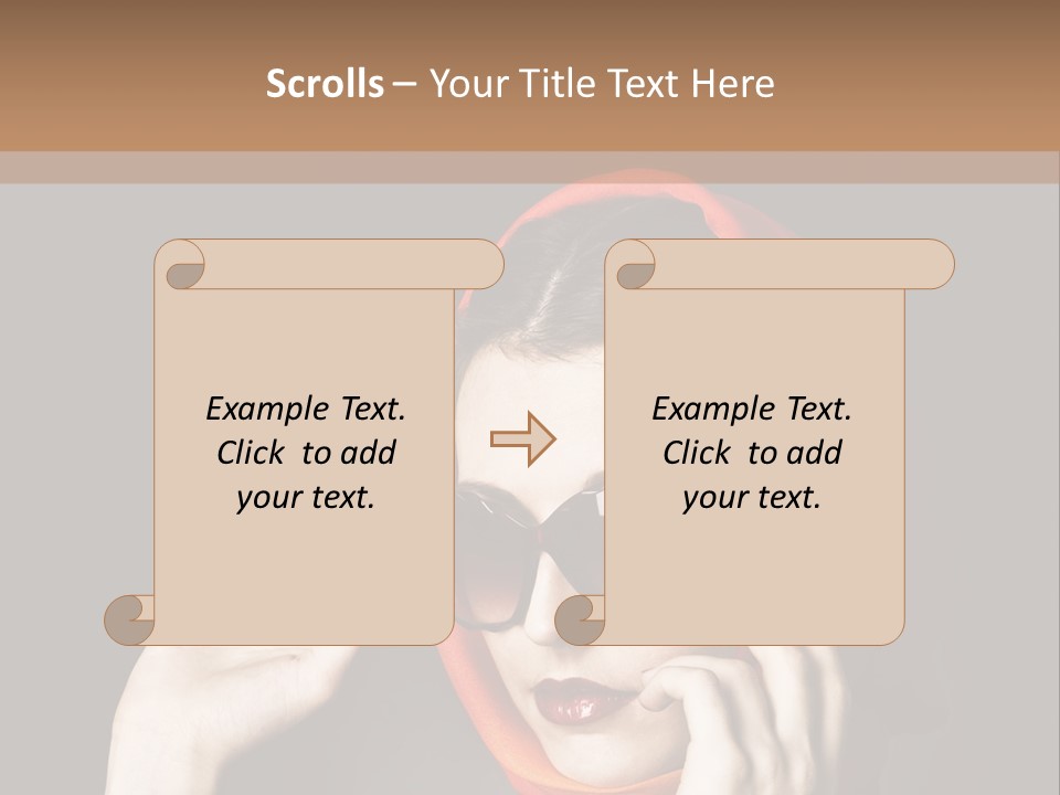 A Woman Wearing Sunglasses And A Red Scarf PowerPoint Template
